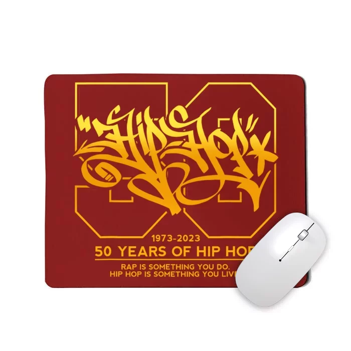 HIP HOP 50 YEARS Anniversary Graffiti 50 Years Hip Hop Mousepad