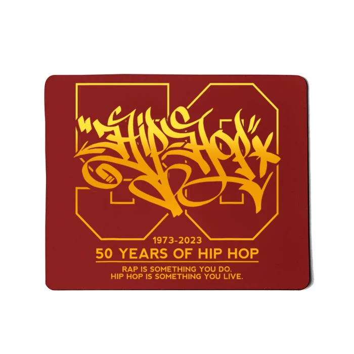 HIP HOP 50 YEARS Anniversary Graffiti 50 Years Hip Hop Mousepad