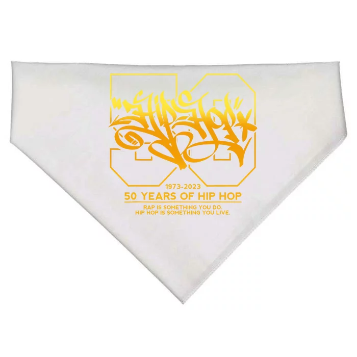 HIP HOP 50 YEARS Anniversary Graffiti 50 Years Hip Hop USA-Made Doggie Bandana