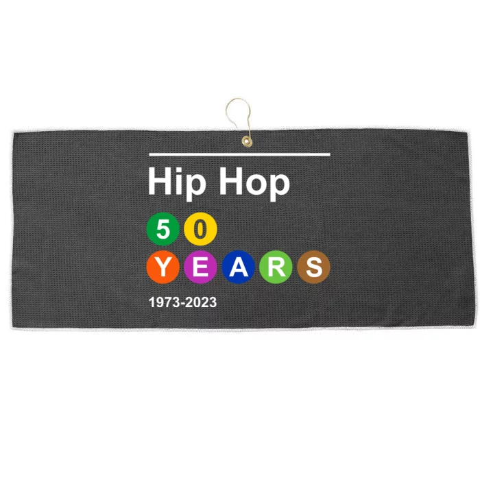 Hip Hop 50 Years 1973 2023 Large Microfiber Waffle Golf Towel