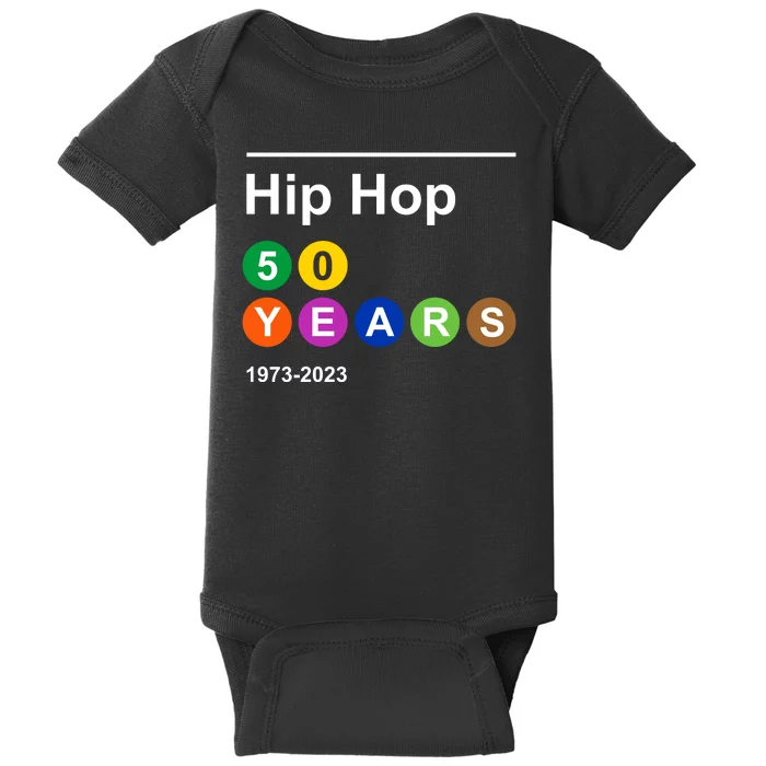 Hip Hop 50 Years 1973 2023 Baby Bodysuit