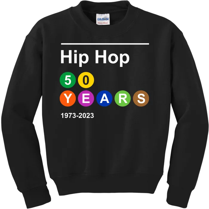 Hip Hop 50 Years 1973 2023 Kids Sweatshirt