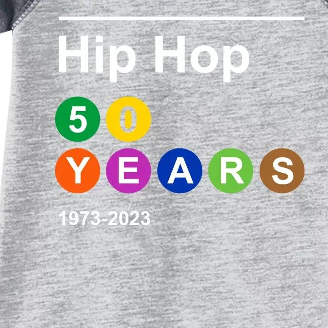 Hip Hop 50 Years 1973 2023 Infant Baby Jersey Bodysuit