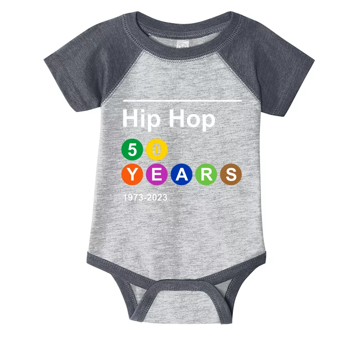 Hip Hop 50 Years 1973 2023 Infant Baby Jersey Bodysuit