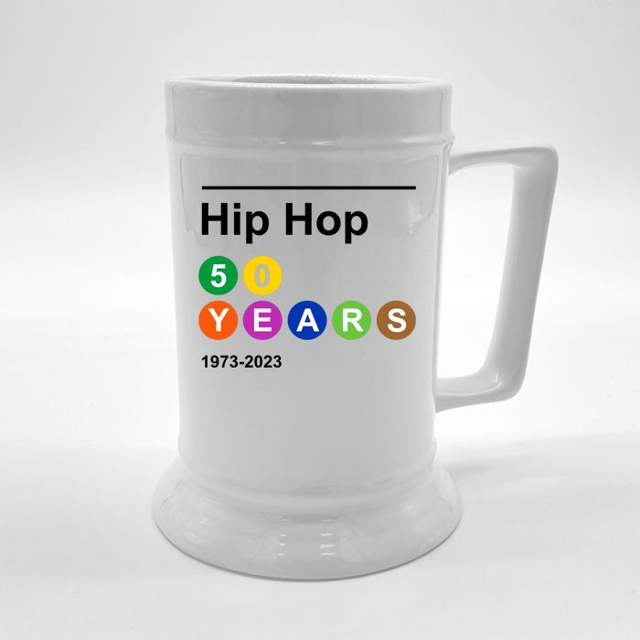 Hip Hop 50 Years 1973 2023 Front & Back Beer Stein