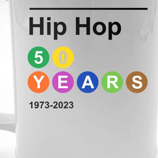 Hip Hop 50 Years 1973 2023 Front & Back Beer Stein