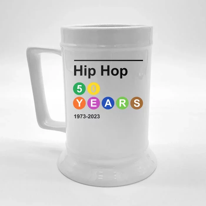 Hip Hop 50 Years 1973 2023 Front & Back Beer Stein