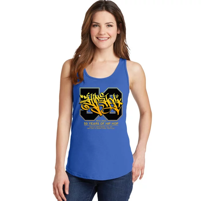 Hip Hop 50 Years Anniversary Graffiti 50 Years Hip Hop Ladies Essential Tank