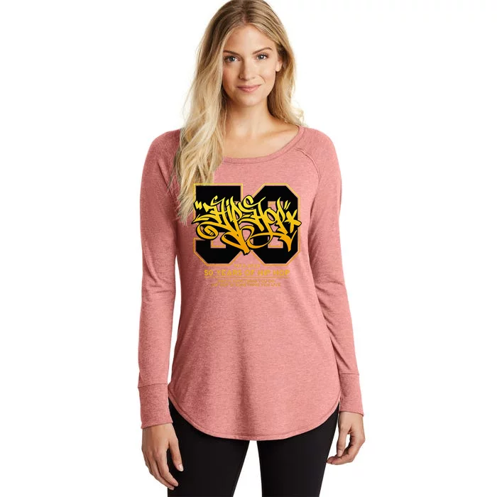 Hip Hop 50 Years Anniversary Graffiti 50 Years Hip Hop Women's Perfect Tri Tunic Long Sleeve Shirt