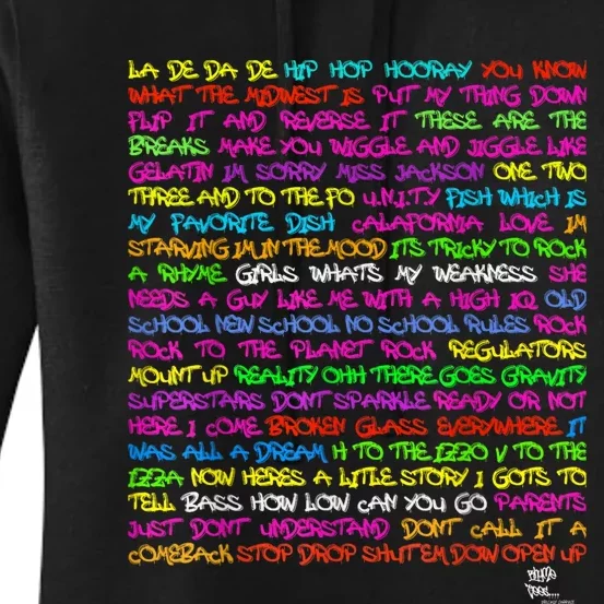 HIP HOP 50 YEARS ANNIVERSARY Rap Old School Lyrics Merch Women's Pullover Hoodie