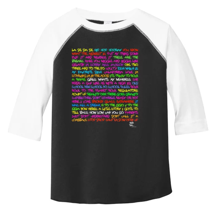 HIP HOP 50 YEARS ANNIVERSARY Rap Old School Lyrics Merch Toddler Fine Jersey T-Shirt