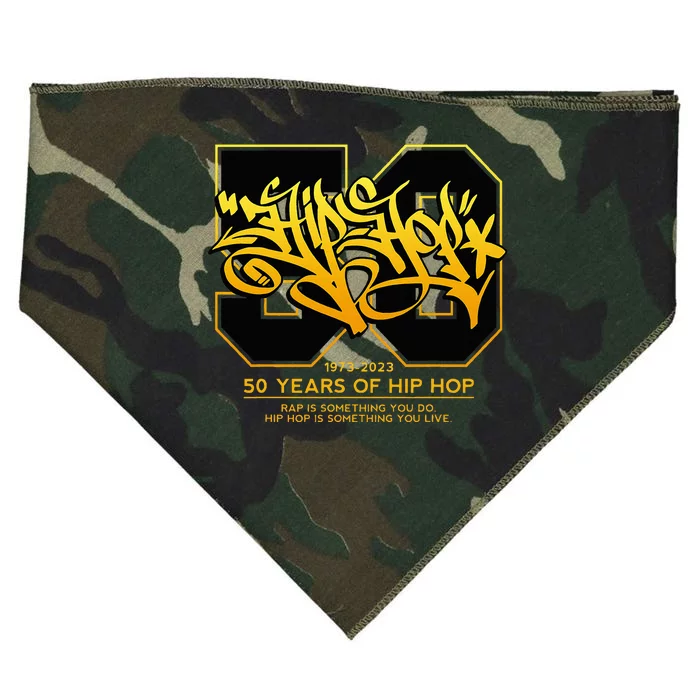 Hip Hop 50 Years Anniversary Graffiti 50 Years Hip Hop USA-Made Doggie Bandana