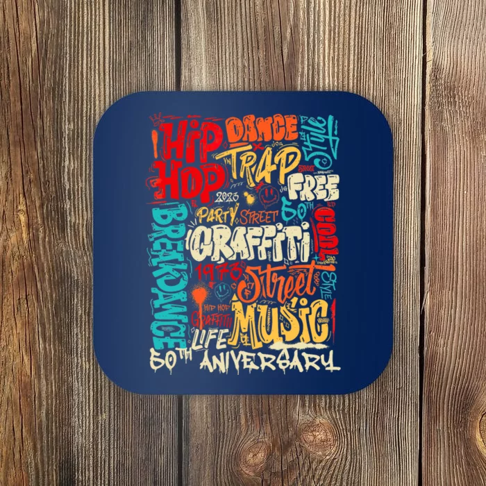 Hip Hop 50 Years Of Old School Graffiti Old School Retro Coaster