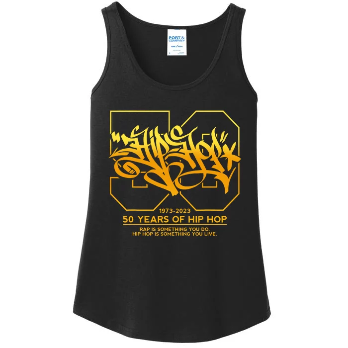 Hip Hop 50 Years Anniversary Graffiti 50 Years Hip Hop Ladies Essential Tank