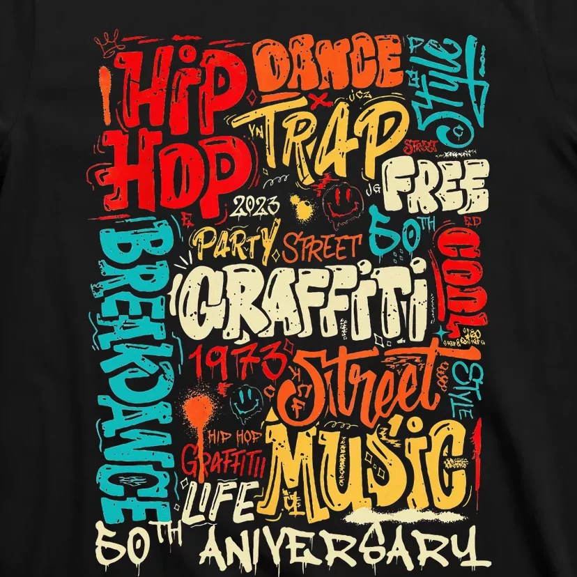 Hip Hop 50 Years Of Old School Graffiti Old School Retro T-Shirt