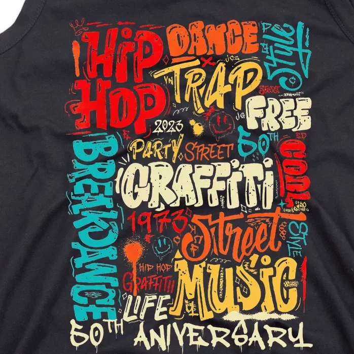 Hip Hop 50 Years Of Old School Graffiti Old School Retro Tank Top