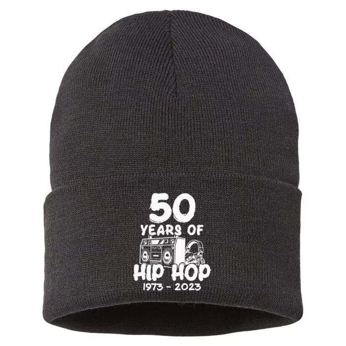 Hip Hop 50th Anniversary 50 Years Of Hip Hop Sustainable Knit Beanie