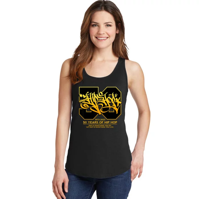 HIP HOP 50 YEARS Anniversary Graffiti 50 Years Hip Hop Ladies Essential Tank