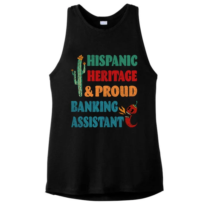 Hispanic Heritage And Proud Banking Assistant Meaningful Gift Ladies Tri-Blend Wicking Tank