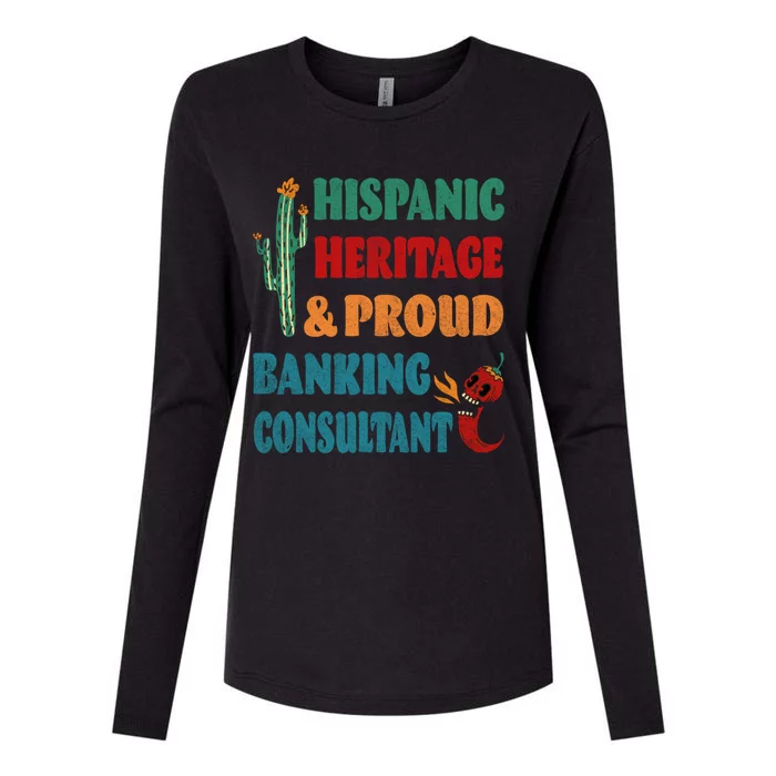 Hispanic Heritage And Proud Banking Consultant Cool Gift Womens Cotton Relaxed Long Sleeve T-Shirt