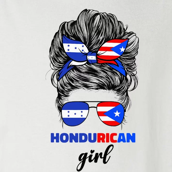 Half Honduran And Puerto Rican Rico Honduras Flag Girl Mix Toddler Long Sleeve Shirt