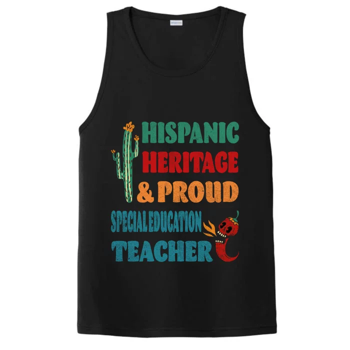 Hispanic Heritage And Proud Special Education Teacher Gift Performance Tank