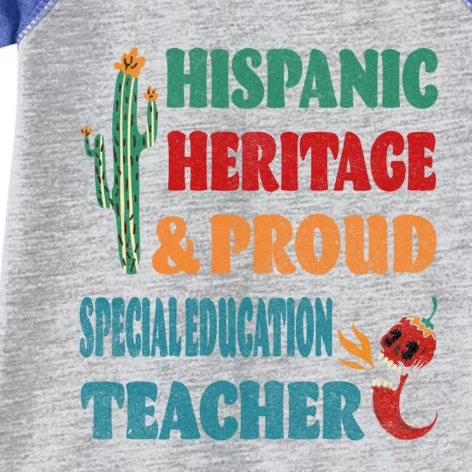 Hispanic Heritage And Proud Special Education Teacher Gift Infant Baby Jersey Bodysuit