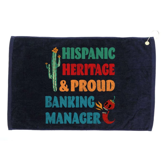 Hispanic Heritage And Proud Banking Ager Gift Grommeted Golf Towel