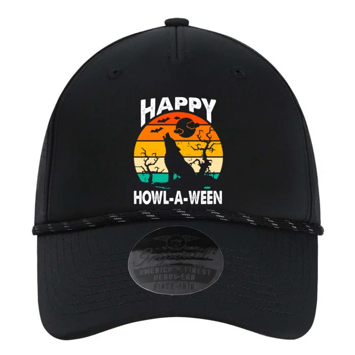 Happy Howl A Ween Halloween Wolf Retro Performance The Dyno Cap