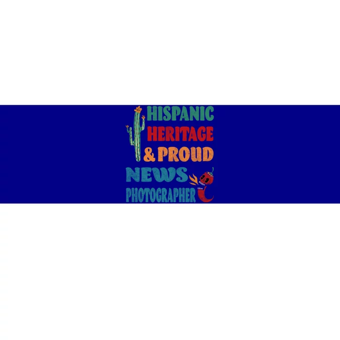 Hispanic Heritage And Proud News Photographer Gift Bumper Sticker