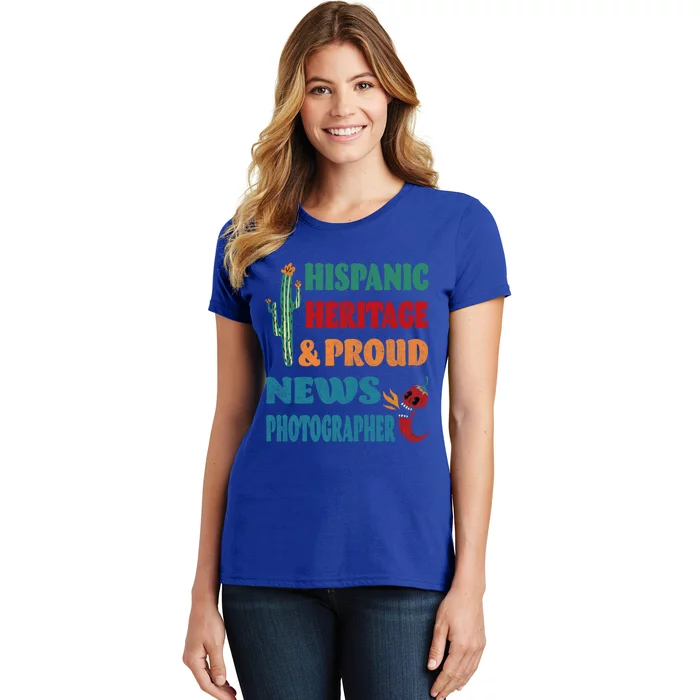 Hispanic Heritage And Proud News Photographer Gift Women's T-Shirt