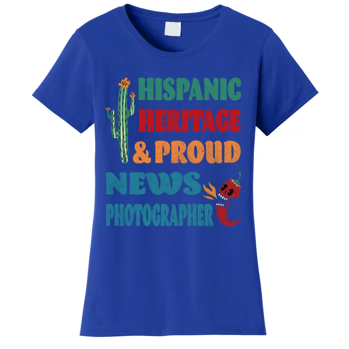 Hispanic Heritage And Proud News Photographer Gift Women's T-Shirt