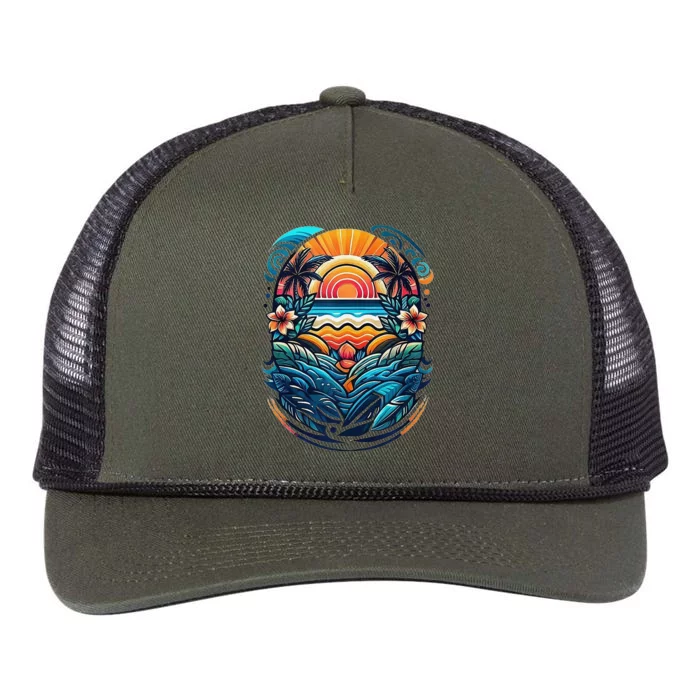 Hawaii Hawaiian Ai Designs Retro Rope Trucker Hat Cap