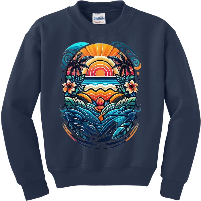 Hawaii Hawaiian Ai Designs Kids Sweatshirt