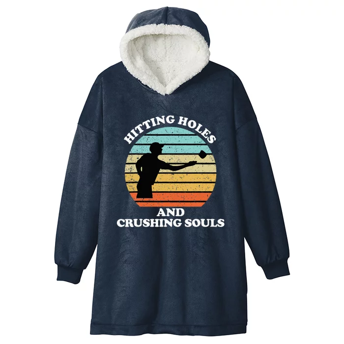 Hitting Holes And Crushing Souls Hooded Wearable Blanket