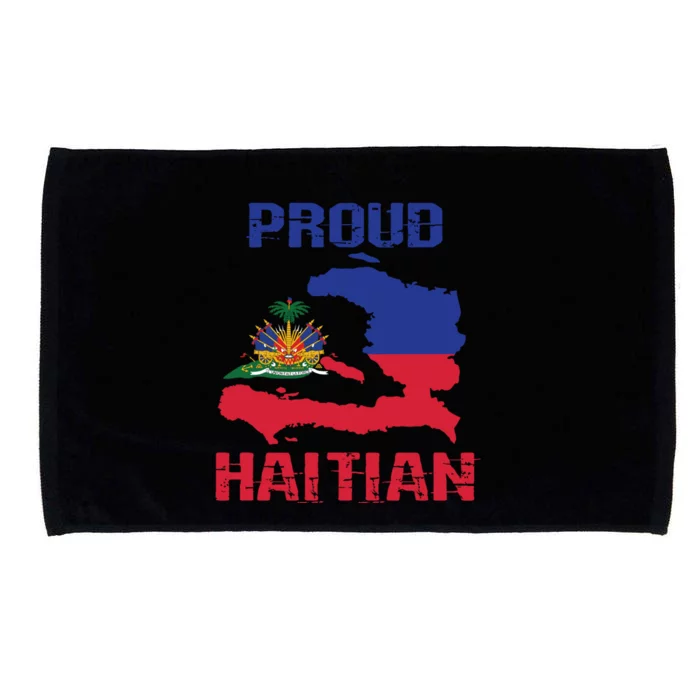 Haiti Haitian America Flag Love Proud Ayiti Country Melanin Great Gift Microfiber Hand Towel