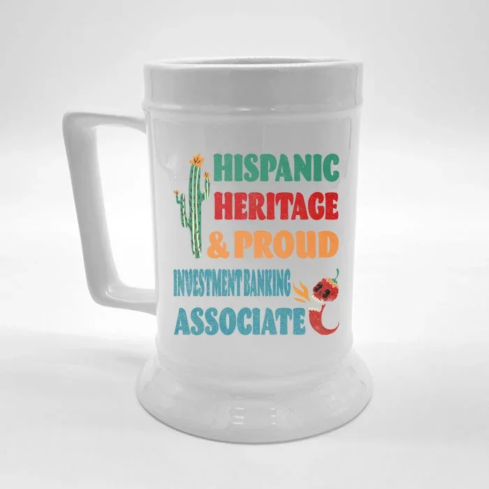 Hispanic Heritage And Proud Investt Banking Associate Cute Gift Front & Back Beer Stein