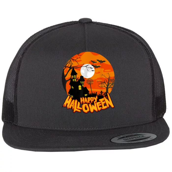 Happy Halloween Apparel Flat Bill Trucker Hat