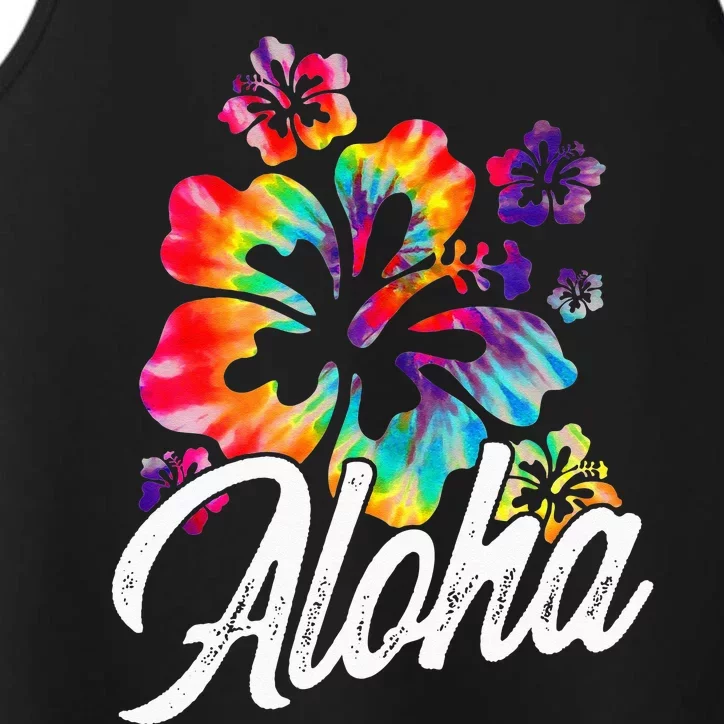 Hawaii Hawaiian Aloha Beaches Hibiscus Flowers Performance Tank