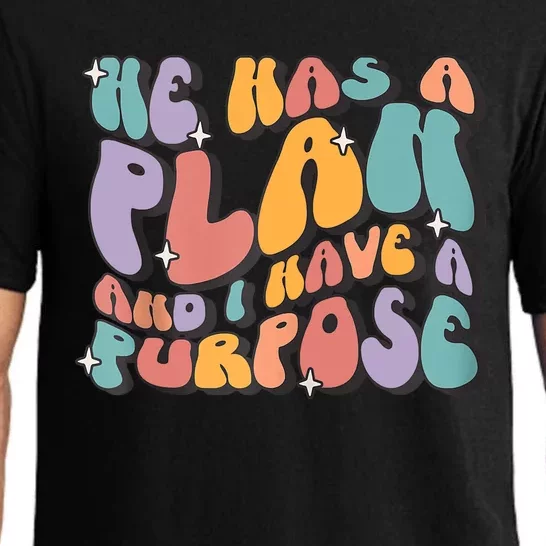 He Has A Plan And I Have A Purpose Christian Men Women Pajama Set