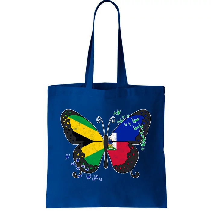 Haiti Haitian America Jamaica Caribbean Combo Butterfly Dna Gift Tote Bag