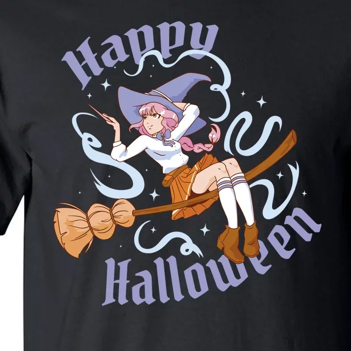 Happy Halloween Anime Witch Girl Tall T-Shirt