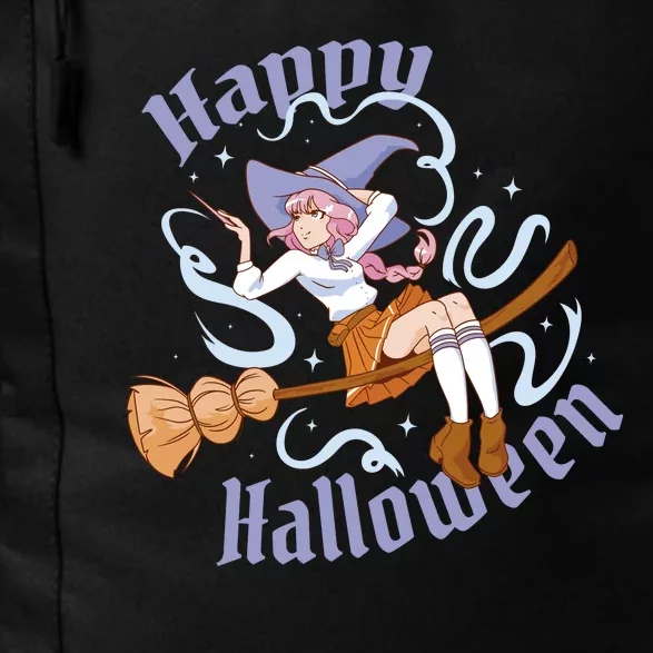 Happy Halloween Anime Witch Girl Daily Commute Backpack