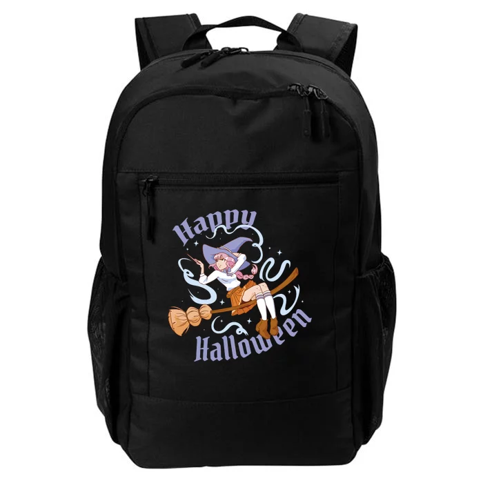 Happy Halloween Anime Witch Girl Daily Commute Backpack