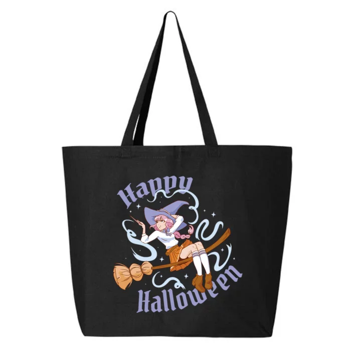 Happy Halloween Anime Witch Girl 25L Jumbo Tote