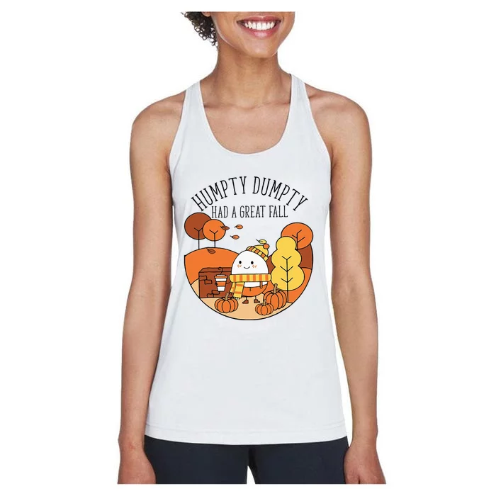 H.U.M.P.T.Y Had A Great Fall Funny Autumn Joke Thankgving Women's Racerback Tank