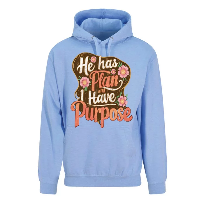 He Has A Plan And I Have A Purpose Cute Gift Unisex Surf Hoodie