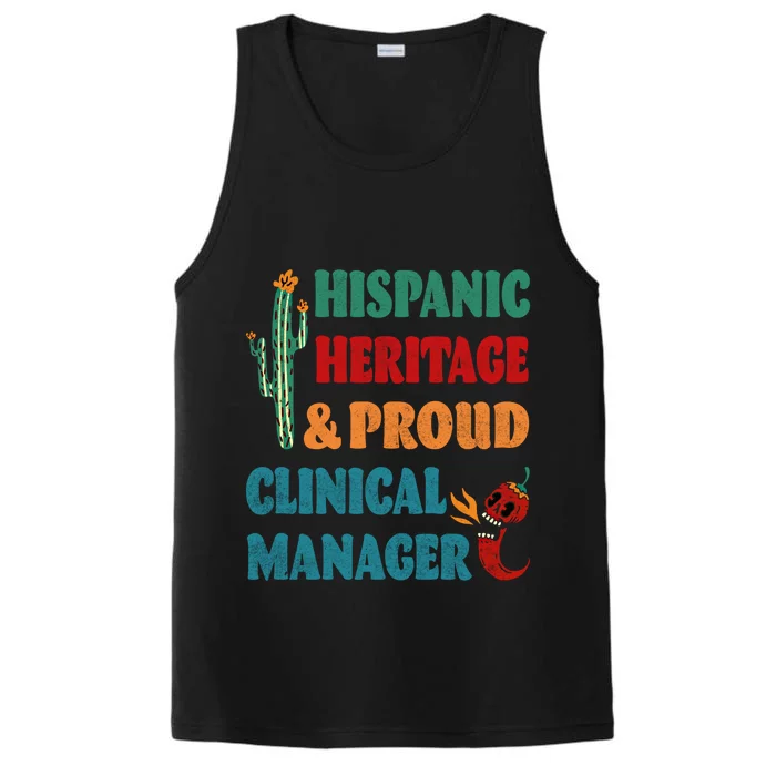 Hispanic Heritage And Proud Clinical Ager Funny Gift Performance Tank