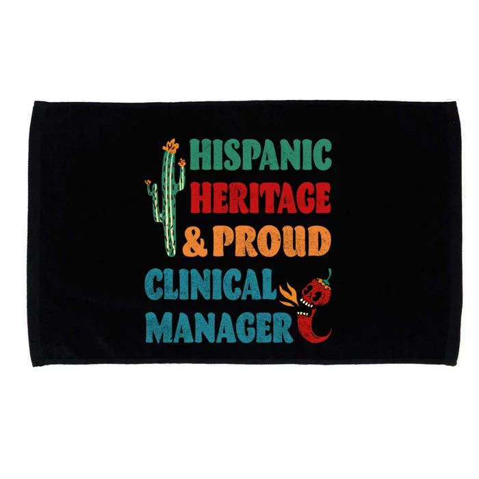 Hispanic Heritage And Proud Clinical Ager Funny Gift Microfiber Hand Towel