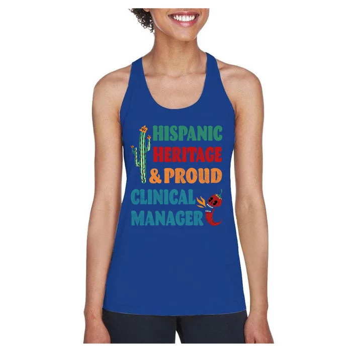 Hispanic Heritage And Proud Clinical Ager Funny Gift Women's Racerback Tank